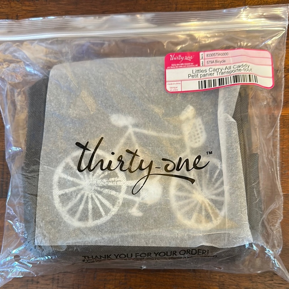 Thirty-One Gray Caddy with Bicycle Design